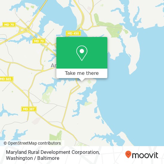 Mapa de Maryland Rural Development Corporation