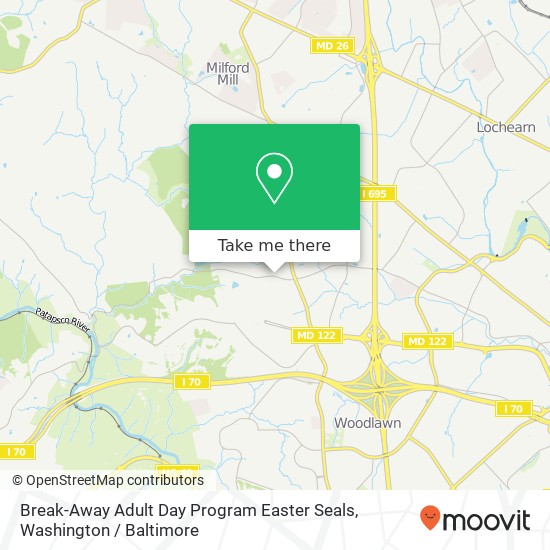 Mapa de Break-Away Adult Day Program Easter Seals