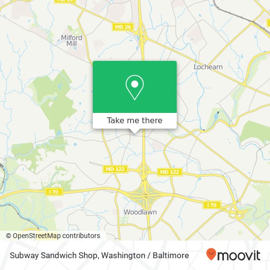 Mapa de Subway Sandwich Shop