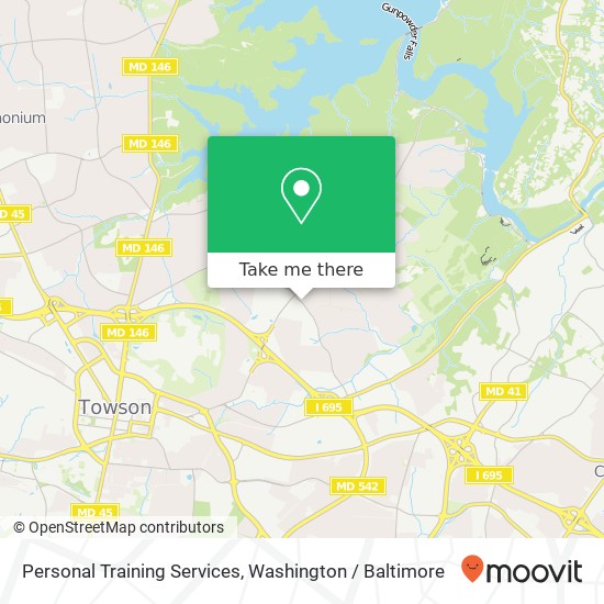 Personal Training Services map
