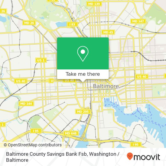 Baltimore County Savings Bank Fsb map