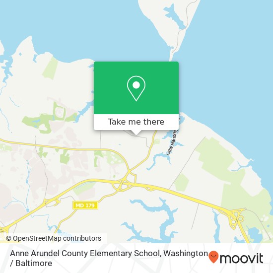 Mapa de Anne Arundel County Elementary School