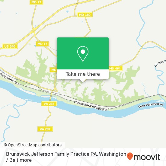 Brunswick Jefferson Family Practice PA map