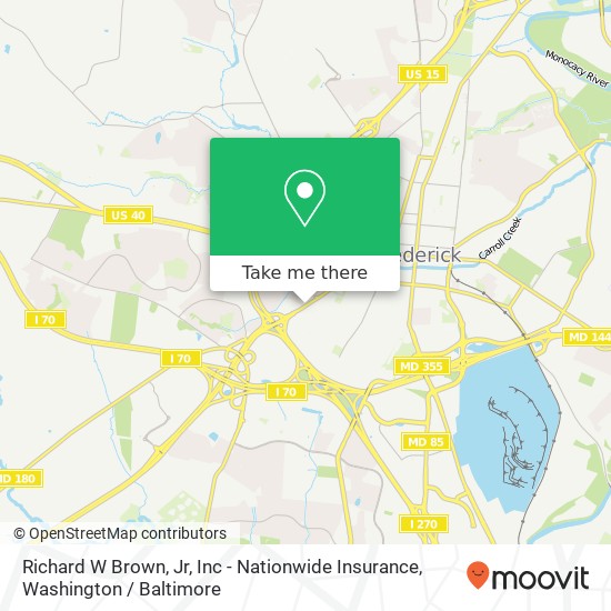 Mapa de Richard W Brown, Jr, Inc - Nationwide Insurance