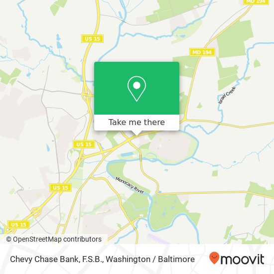 Chevy Chase Bank, F.S.B. map