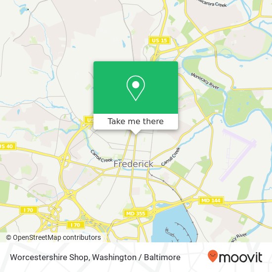 Worcestershire Shop map
