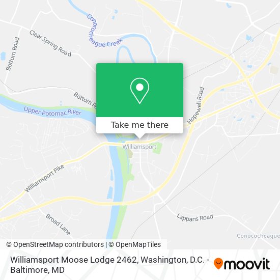 Mapa de Williamsport Moose Lodge 2462