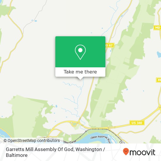 Garretts Mill Assembly Of God map