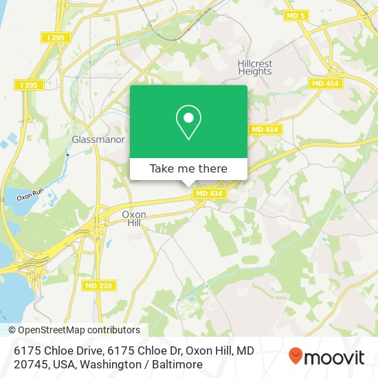 6175 Chloe Drive, 6175 Chloe Dr, Oxon Hill, MD 20745, USA map