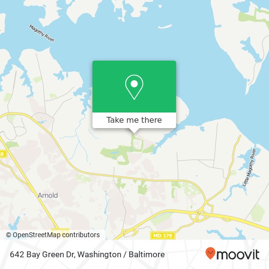 Mapa de 642 Bay Green Dr, Arnold, MD 21012