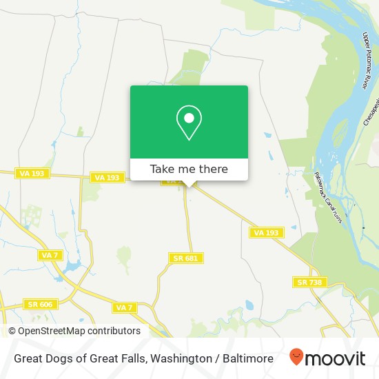 Great Dogs of Great Falls, 9859 Georgetown Pike map