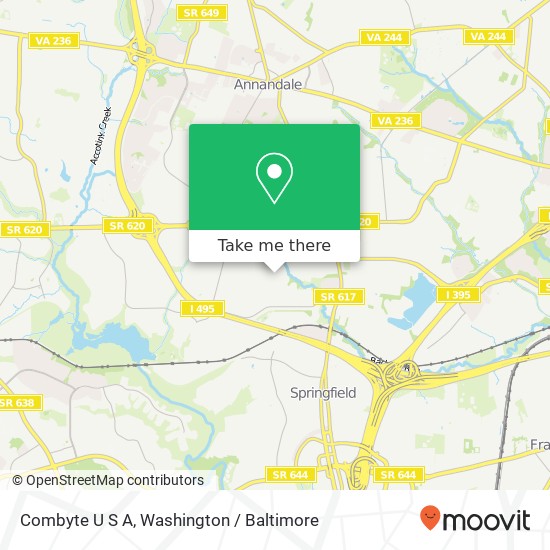 Combyte U S A map