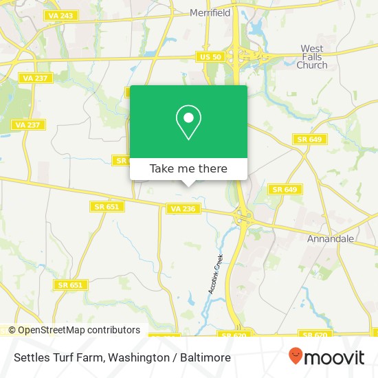 Settles Turf Farm map
