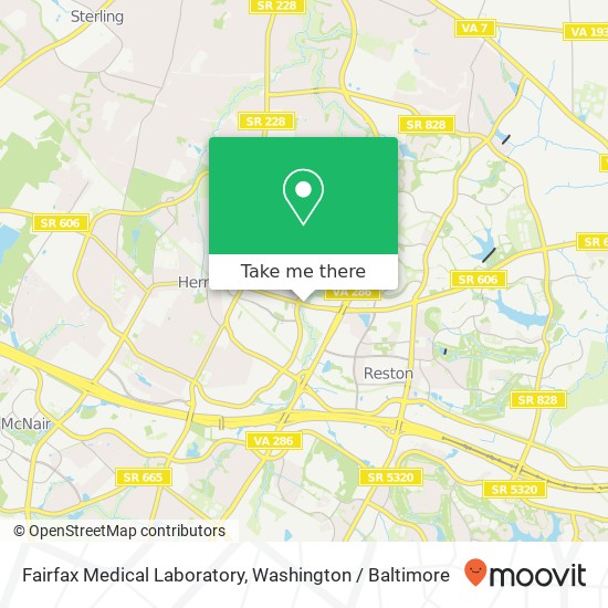 Fairfax Medical Laboratory map