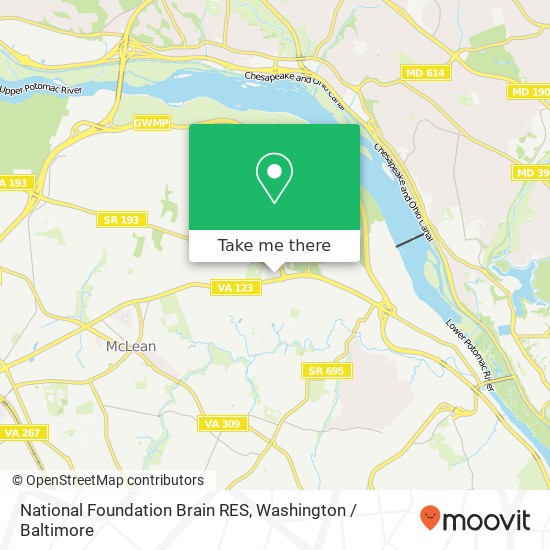 National Foundation Brain RES map