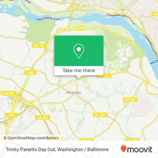 Trinity Parents Day Out map