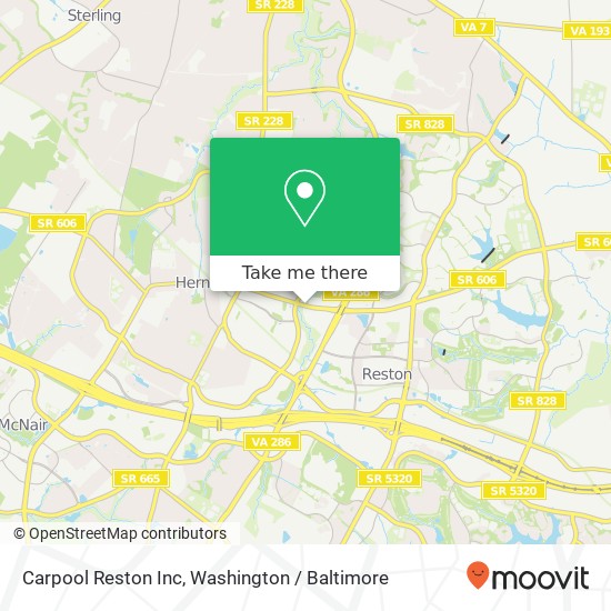 Mapa de Carpool Reston Inc