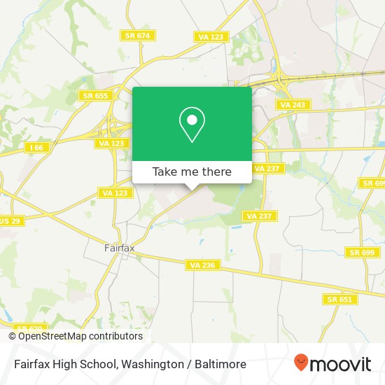 Fairfax High School map