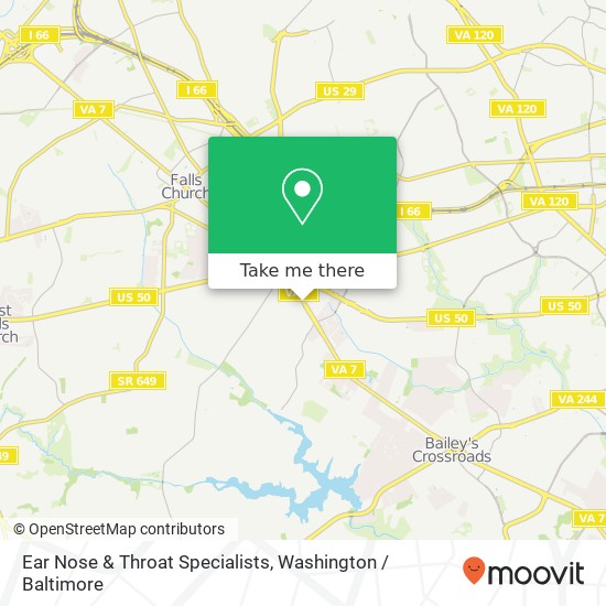 Mapa de Ear Nose & Throat Specialists