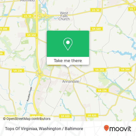 Tops Of Virginiaa map