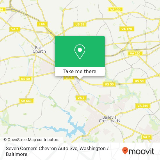 Mapa de Seven Corners Chevron Auto Svc