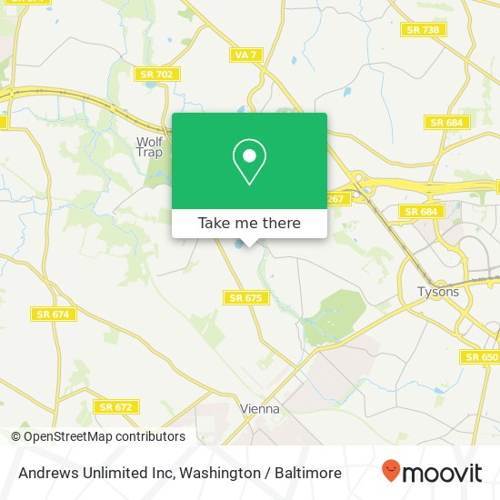 Andrews Unlimited Inc map