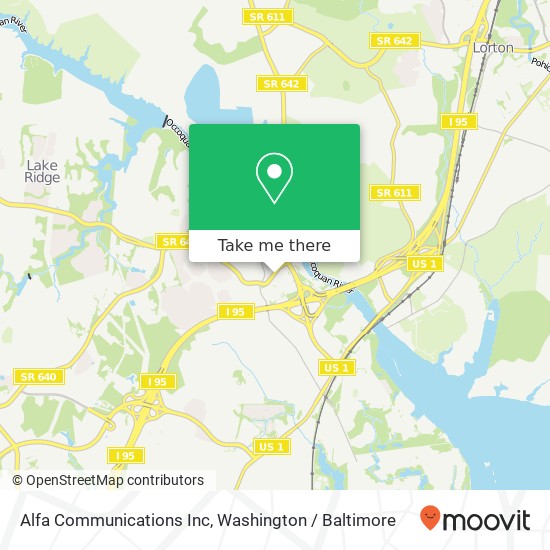 Alfa Communications Inc map