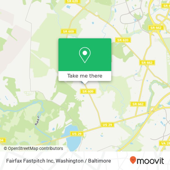 Fairfax Fastpitch Inc map