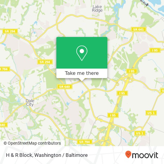 H & R Block map