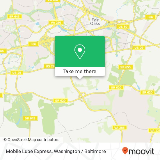 Mobile Lube Express map