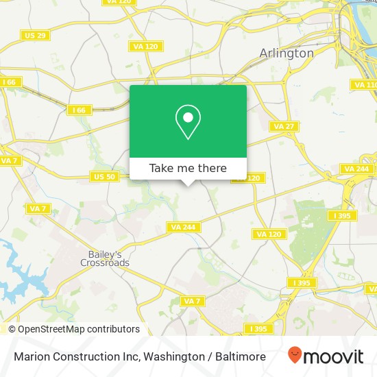 Marion Construction Inc map