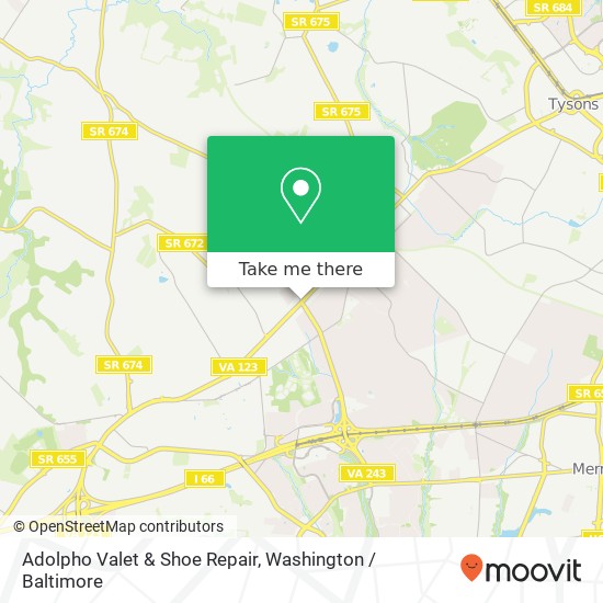 Mapa de Adolpho Valet & Shoe Repair