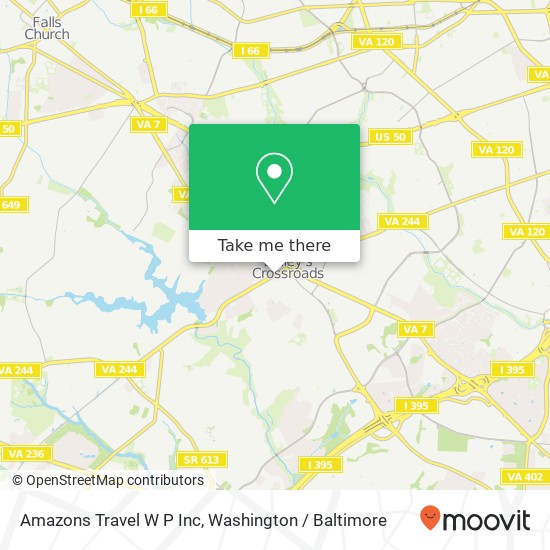 Mapa de Amazons Travel W P Inc