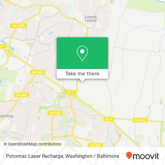 Potomac Laser Recharge map