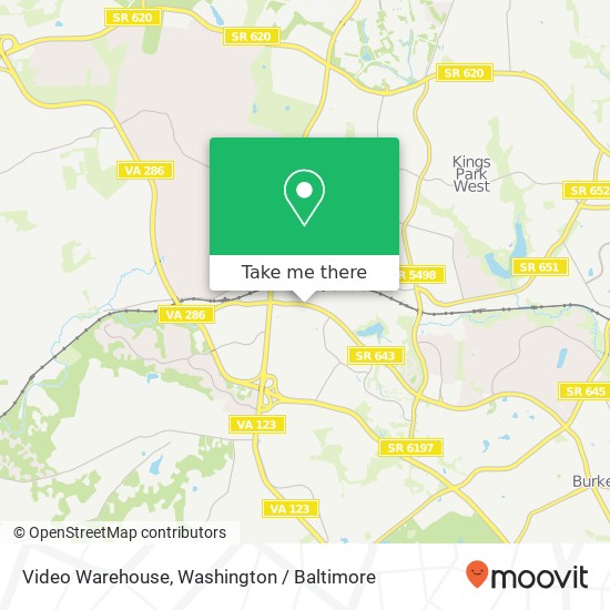 Video Warehouse map