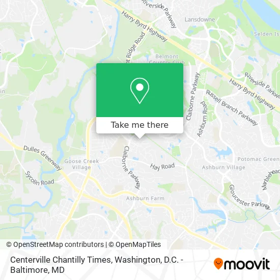 Centerville Chantilly Times map