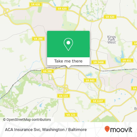 Mapa de ACA Insurance Svc