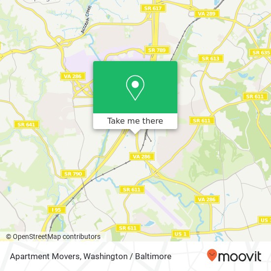 Apartment Movers map