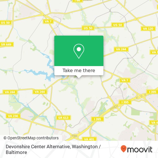 Devonshire Center Alternative map