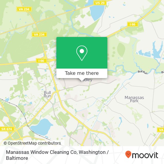 Manassas Window Cleaning Co map