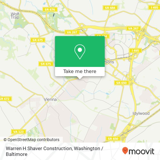 Mapa de Warren H Shaver Construction