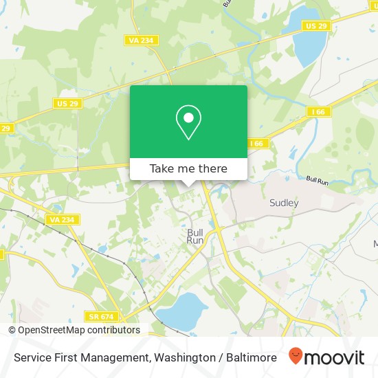 Mapa de Service First Management