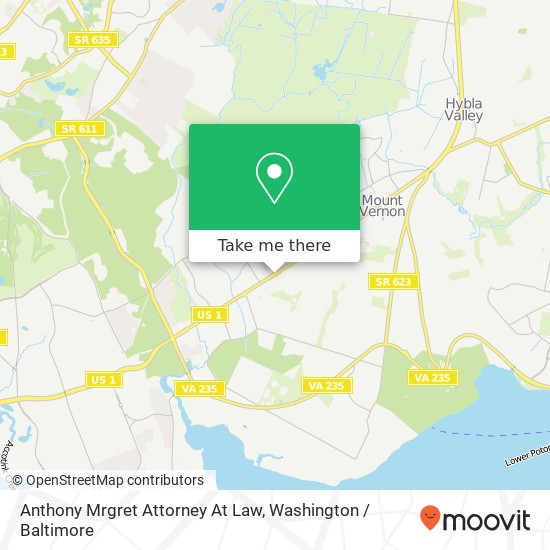 Anthony Mrgret Attorney At Law map