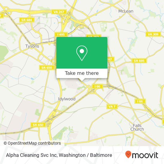 Mapa de Alpha Cleaning Svc Inc