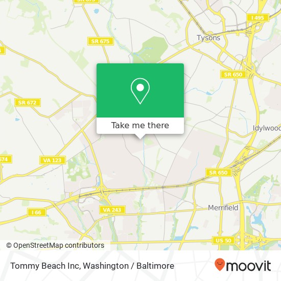 Tommy Beach Inc map
