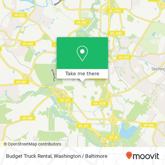 Budget Truck Rental map