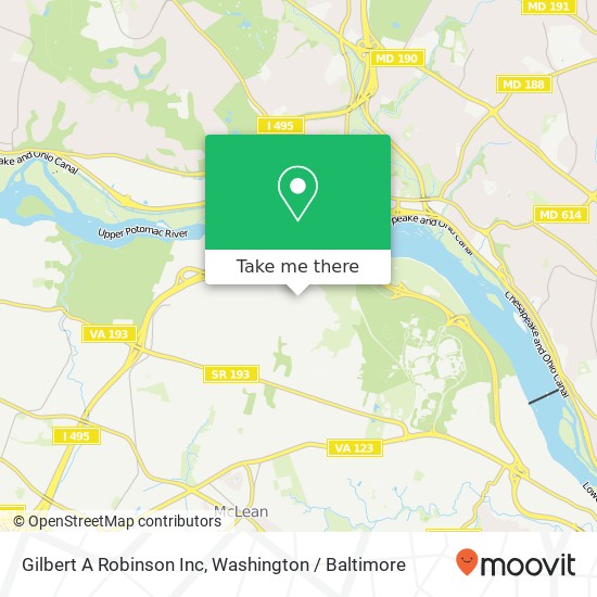 Gilbert A Robinson Inc map