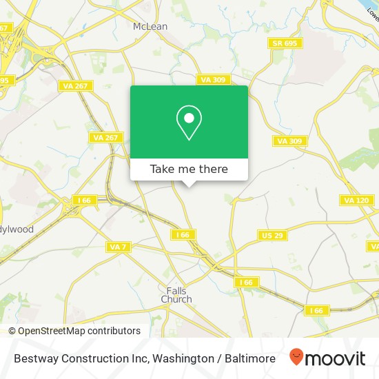 Mapa de Bestway Construction Inc