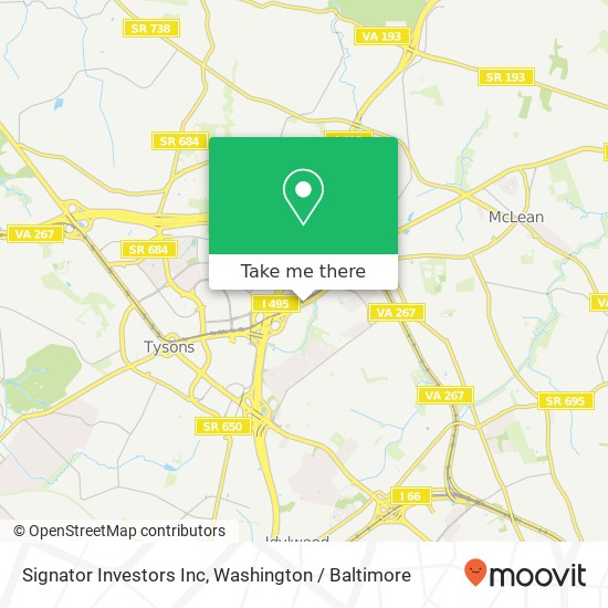 Mapa de Signator Investors Inc