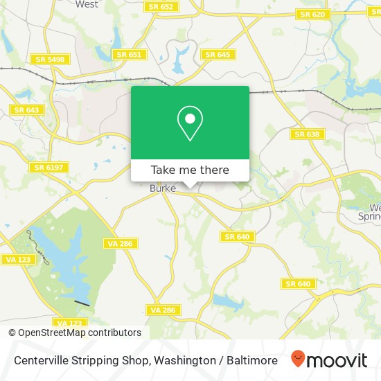 Mapa de Centerville Stripping Shop